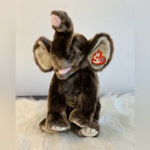 Ty (27) Brown Elephant Stuffed Animal “Trumpet”
